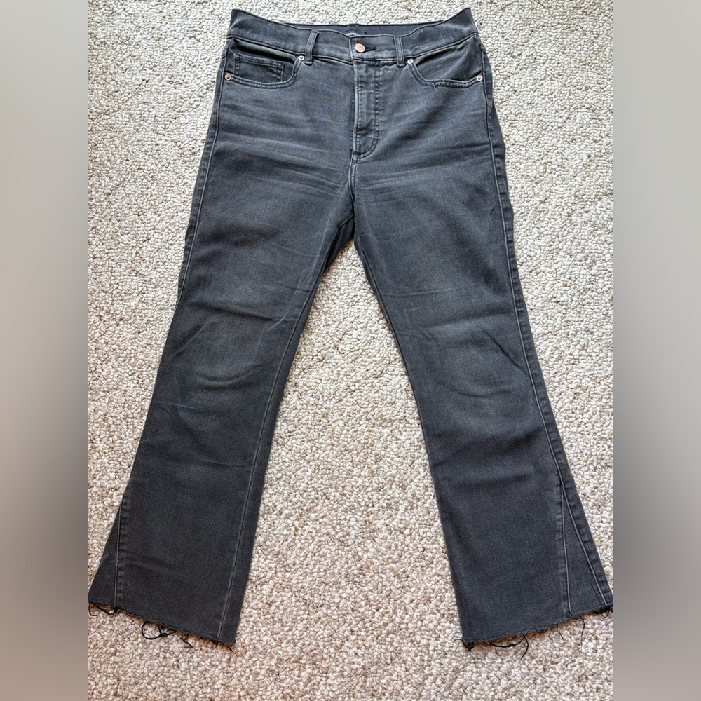 Express Dark Gray Flare Women's Jeans